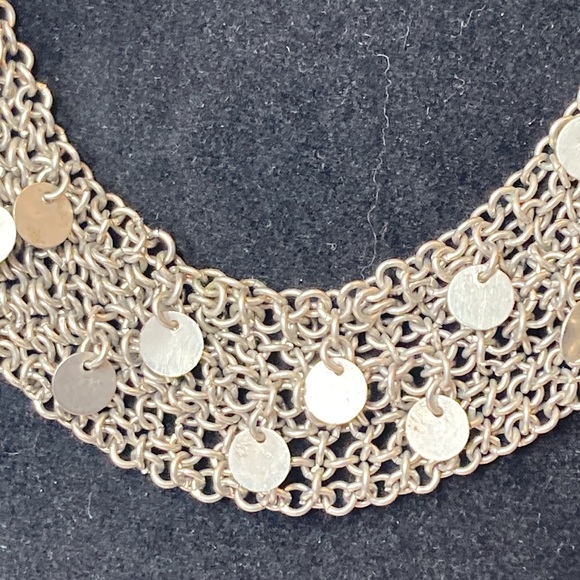 20" Silver Toned Multi Strand Chain Necklace - Picture 3 of 10